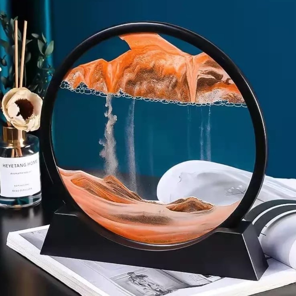 Peinture Sur Sable Mouvant 3D - Cadre 17,5x13,5 Cm, Paysage De Sable Coloré, Décoration Relaxante