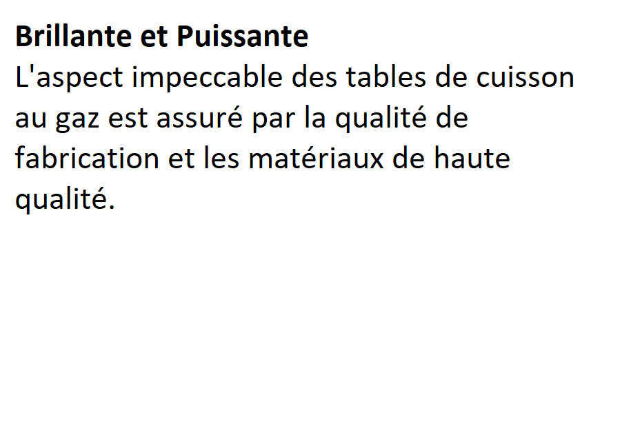 Plaque de cuisson à Gaz 5 Feux en verre avec Fonte Florence pour 450 dt